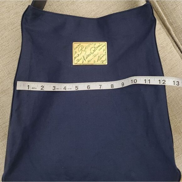 Nina Ricci Vintage Canvas Tote Bag in Navy - Picture 13 of 13
